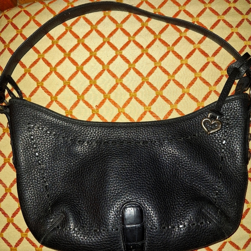 Vintage BRIGHTON black leather shoulder bag